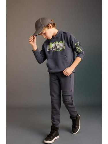 DEFACTO Boy's Waist Tie Elastic Leg Pocket Jogger Sweatpants