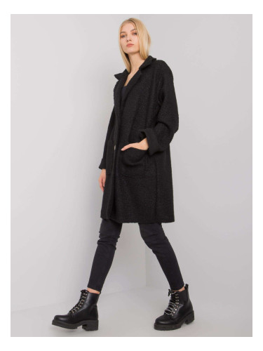 OH BELLA Black bouclé coat