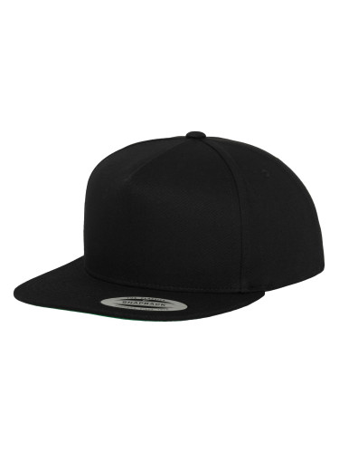 Classic 5 Panel Snapback Cap Black/Green