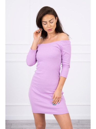 Fitted dress - ribbed purple