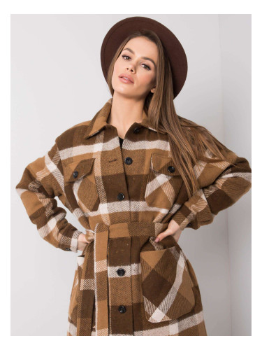 Margo brown checkered coat