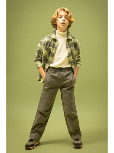 DEFACTO Boys' Wide Leg Gabardine Trousers