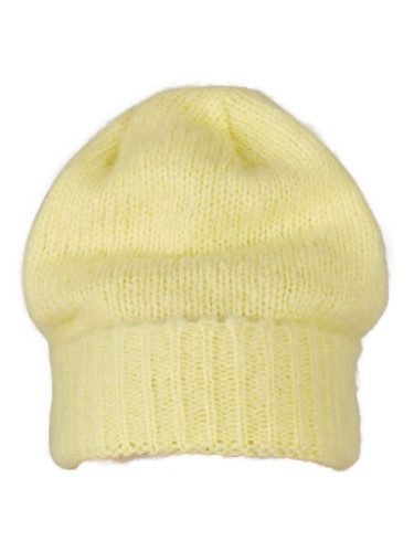 Knitted beanie - yellow