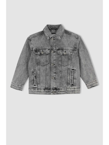 DEFACTO Boy's Polo Neck Jean Jacket