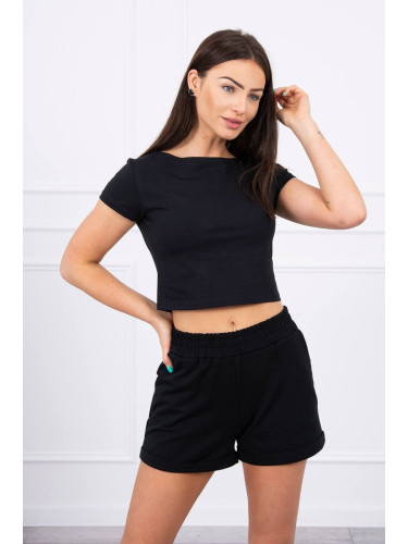 Cotton set with black shorts