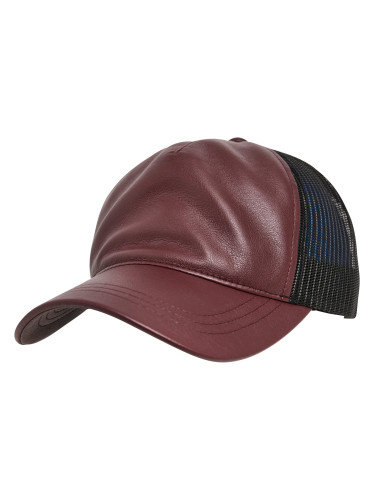 Synthetic Leather Trucker Chestnut Brown/Blk