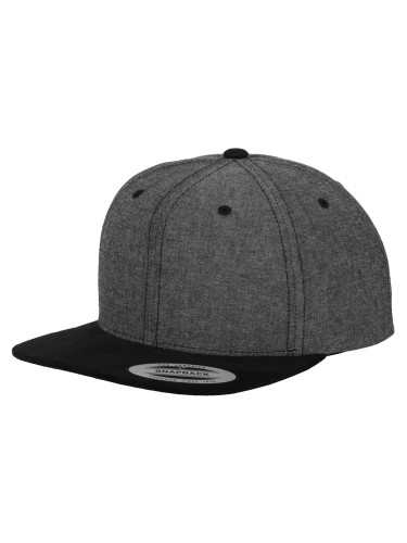 Chambray-Suede Snapback blk/blk