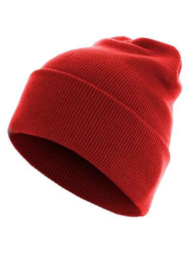 Basic Flap Long Version Beanie Red