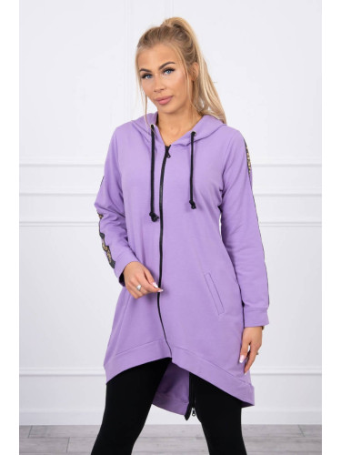 Sweatshirt with back zip dark purple