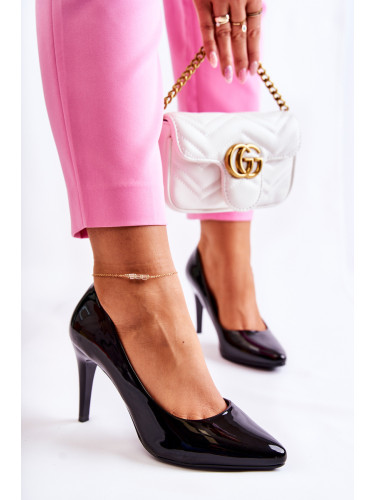 Черни лачени обувки SERGIO LEONE