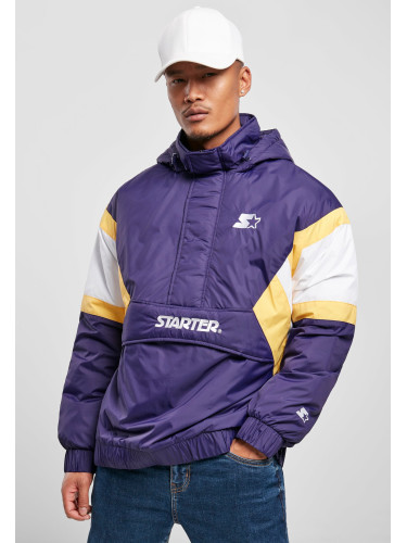 Starter Color Block Half Zip Retro Jacket Starter Purple/WHT/Buff Yellow