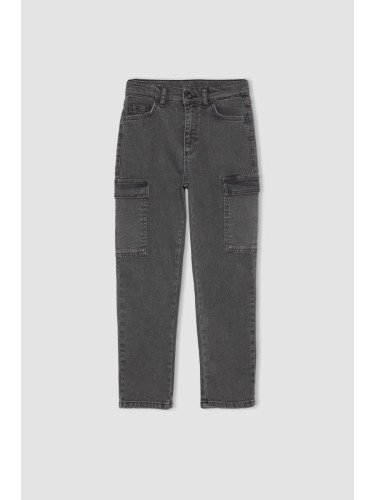 DEFACTO Boy's Cargo Fit Jean Pants