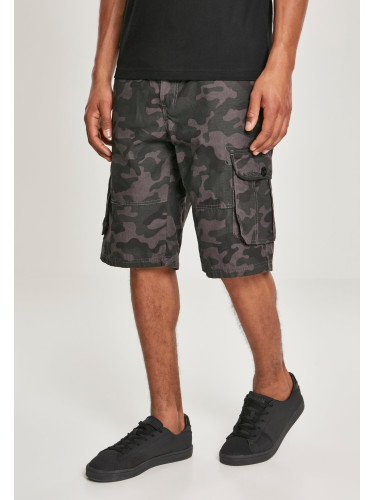 Ripstop Ripstop Strappy Camo Cargo Shorts - Black