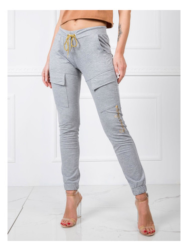 Women's grey cotton sweatpants