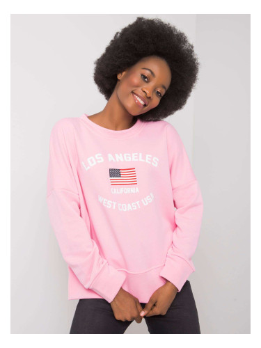 Pink sweatshirt with RUE PARIS print