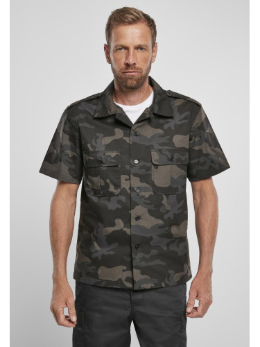 American Ripstop Shirt with Short Sleeves Dark Camo