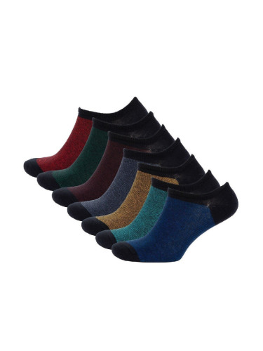 DEFACTO Men's Invisible 7-Pack Cotton Sneaker Socks