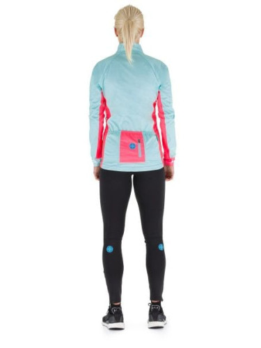 Women's softshell cycling jacket Kilpi ORLANDI-W turquoise