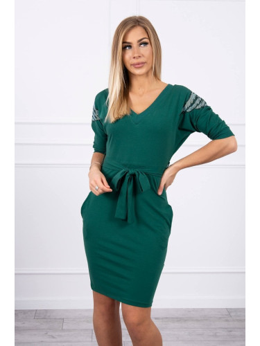 Dress with wings on the shoulders green