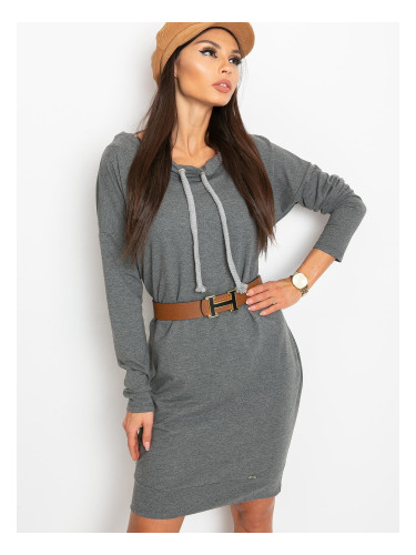 Dark gray sweatshirt dress