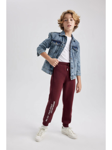 DEFACTO Boy's Printed Thick Sweatpants