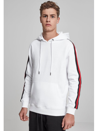 Stripe Shoulder Hoody wht/blk/firered