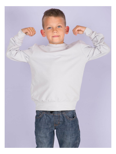 Light grey basic hoodie for young people