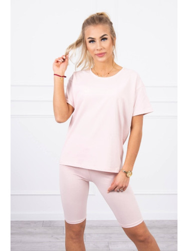 Set of top+leggings dark powder pink