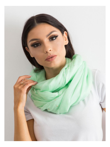 Light green scarf with rhinestones