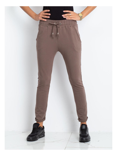 Brown cotton sweatpants