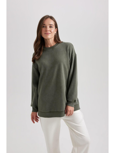 DEFACTO Regular Fit Crew Neck Sweatshirt Tunic