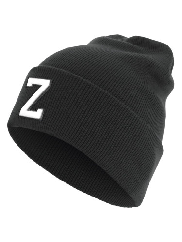 Knitted hat with letter cuff Z