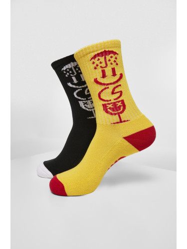 Iconic Icons Socks 2-Pack Black/Yellow