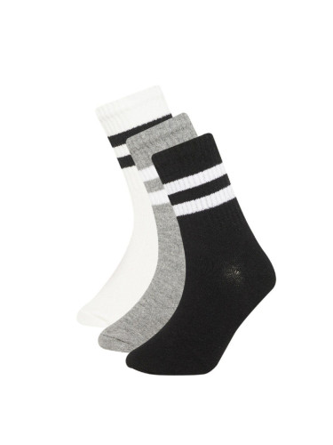 DEFACTO Boy's 3-Piece Cotton Circle Patterned Long Socks