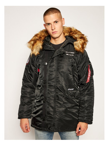 Alpha Industries Зимно яке N3B Airborne 188141 Черен Regular Fit