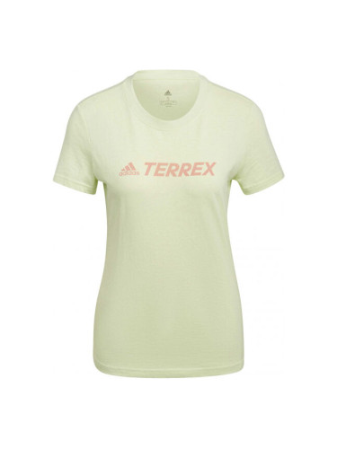 adidas TERREX TEE Дамска туристическа тениска, светло-зелено, размер