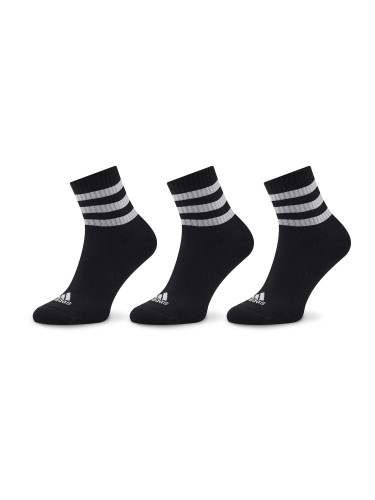 Къси чорапи adidas 3-Stripes Cushioned Sportswear Mid-Cut Socks 3 Pairs IC1317 Черен