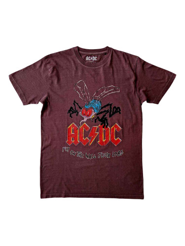 AC/DC Риза Fly On The Wall Tour Unisex Maroon Red M