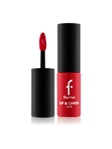 flormar Lip & Cheek Tint течен руж за устни и скули цвят 001 Scarlet Ruby 6.7 мл.