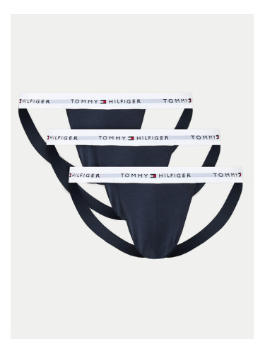 Tommy Hilfiger Комплект 3 чифта слипове Jock Strap UM0UM03377 Тъмносин