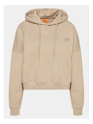 Alpha Industries Суитшърт Essentials 146041 Бежов Relaxed Fit