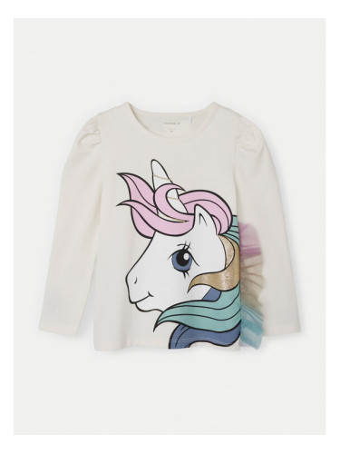 NAME IT Блуза 13233940 Бял Regular Fit