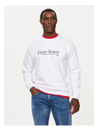 Pepe Jeans Суитшърт PM582699 Бял Regular Fit