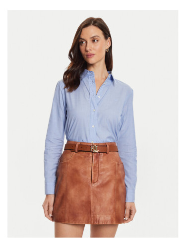 Lauren Ralph Lauren Риза 200940254001 Светлосиньо Straight Fit