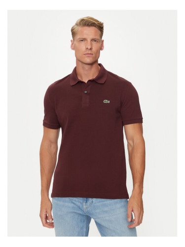 Lacoste Тениска с яка и копчета PH4012 Бордо Slim Fit