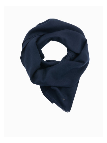 Ombre Monochrome men's scarf with tassels - navy blue