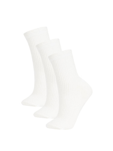 DEFACTO Women's 3-Piece Cotton Derby Socks