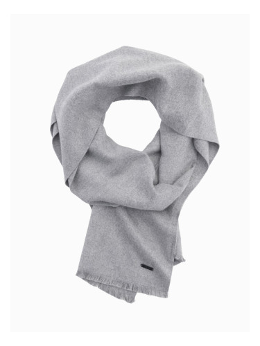 Ombre Men's monochrome fringed scarf - grey