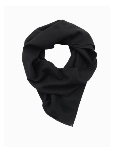 Ombre Monochrome men's scarf with tassels - black