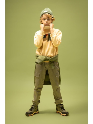 DEFACTO Boys Cargo Jogger Textured Trousers